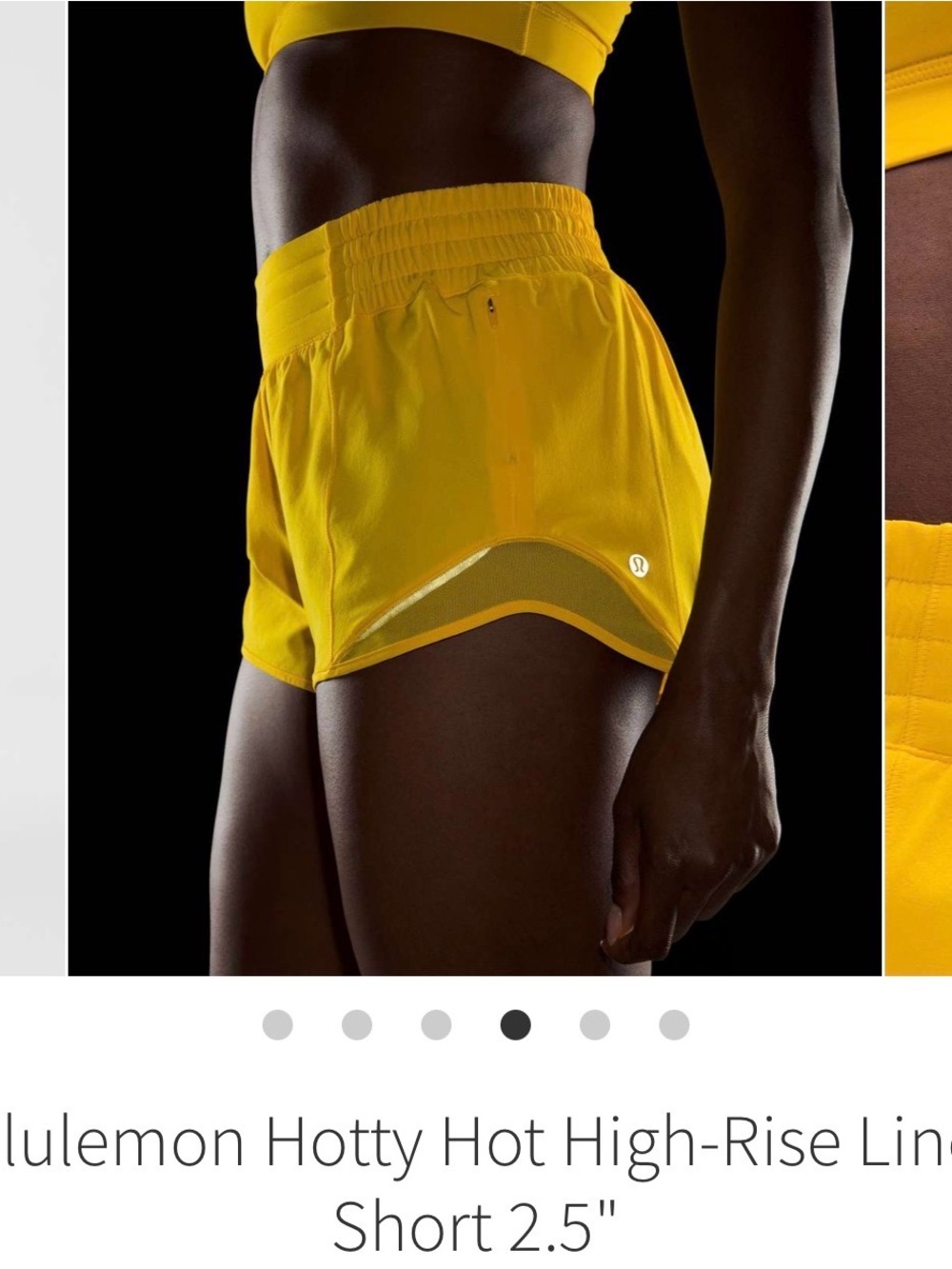 lululemon athletica Hotty Hot High-Rise Lined Shorts - Maize Yellow